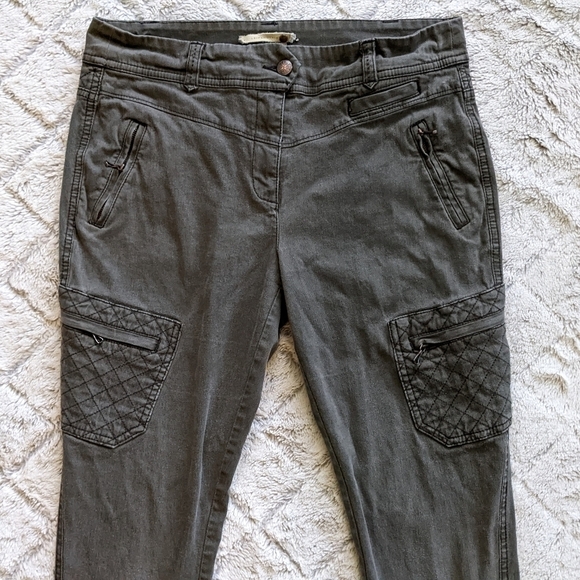 Leifsdottir Green Utility Cargo Pants Women’s 30 Skinny High Waist Army - Picture 2 of 5